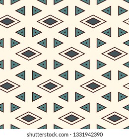 Contemporary geometric pattern. Repeated triangles ornament. Modern geo abstract background. Seamless surface design. Mosaic wallpaper. Digital paper, textile print. Vector illustration