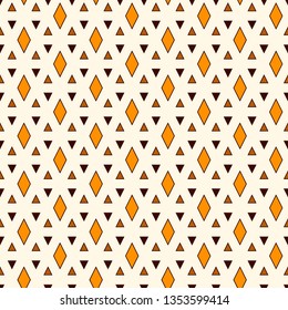 Contemporary geometric pattern. Repeated triangles ornament. Modern geo abstract background. Seamless surface design. 