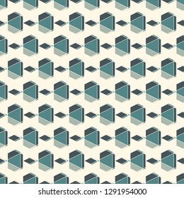 Contemporary geometric pattern. Ruined gems background. Repeated cracked stones. Modern geo abstract ornament. Seamless surface design. Mosaic wallpaper. Digital paper, textile print. Vector art