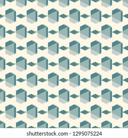 Contemporary geometric pattern. Ruined gems background. Repeated cracked stones. Modern geo abstract ornament. Seamless surface design. Mosaic wallpaper. Digital paper, textile print. Vector art