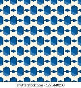 Contemporary geometric pattern. Ruined gems background. Repeated cracked stones. Modern geo abstract ornament. Seamless surface design. Mosaic wallpaper. Digital paper, textile print. Vector art