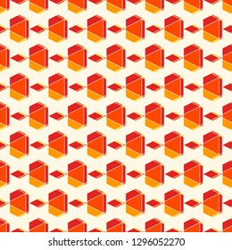 Contemporary geometric pattern. Ruined gems background. Repeated cracked stones. Modern geo abstract ornament. Seamless surface design. Mosaic wallpaper. Digital paper, textile print. Vector art