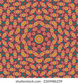 Diseño gráfico de patrones periódicos geométricos contemporáneos. Motif curioso. Textura de mosaico estilizada. Diseño folclórico de Portugal. Tapa de moda de belleza.