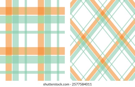 A contemporary geometric plaid pattern featuring intersecting transparent teal lines over a enclosed by a bold cyan frame. This abstract design resembles a stylish textile fabric pattern with a modern