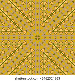 Zeitgenössisches geometrisches Design der wiederholten Ornament-Vektorgrafik. Flachkacheldruck Innengeometrie Ornament. Islamisches ethnisches Design. Künstlerischer Hintergrund.