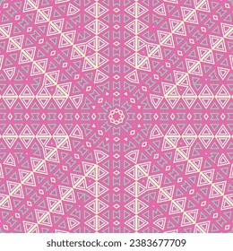 Contemporary geometric repeated pattern vector design. Trendy curtain print. Mix mosaic texture. Turkish ethnic print. Boho template.