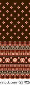 Contemporary geometric seamless pattern for Thai silk textile