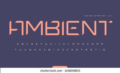 Contemporary geometric uppercase letter set, vector alphabet, typography.