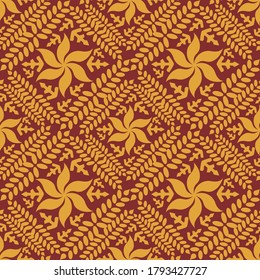 Contemporary golden color elegant simple seamless pattern flat vector for packaging, wallpaper, textile and tile. Modern geometric abstract ethnic endless fabric for bags and bedsheet design.