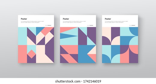 Contemporary graphic design of event vector cover mockup created in modernism and minimalistic brutalism style, useful for poster art, magazine front page, decorative print, web banner artwork.