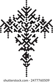 Contemporary graphic pattern, black and white