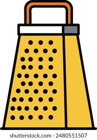 herramienta de cocina rallador contemporáneo, icono de Vector rallador limpio