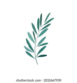 contemporary green leaf pattern on a white background