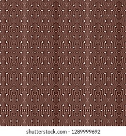 Contemporary grid pattern. Triangles motif. Repeated geometrical figures, lines ornament. Modern abstract background. Seamless surface design. Simple structure wallpaper. Digital paper, textile print.