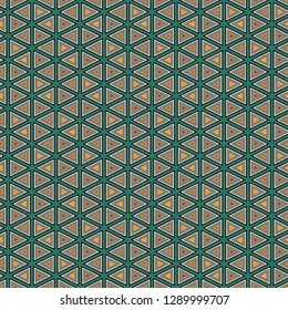 Contemporary grid pattern. Triangles motif. Repeated geometrical figures, lines ornament. Modern abstract background. Seamless surface design. Simple structure wallpaper. Digital paper, textile print.