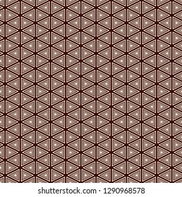 Contemporary grid pattern. Triangles motif. Repeated geometrical figures, lines ornament. Modern abstract background. Seamless surface design. Simple structure wallpaper. Digital paper, textile print.