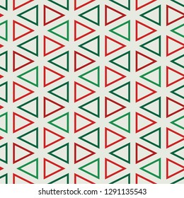Contemporary grid pattern. Triangles motif. Repeated geometrical figures, lines ornament. Modern abstract background. Seamless surface design. Simple structure wallpaper. Digital paper, textile print.