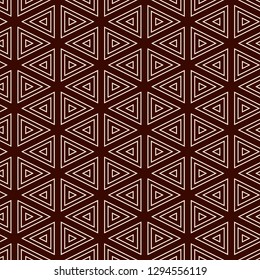 Contemporary grid pattern. Triangles motif. Repeated geometrical figures, lines ornament. Modern abstract background. Seamless surface design. Simple structure wallpaper. Digital paper, textile print.
