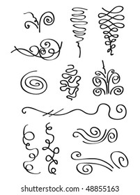 Contemporary hand drawn flourishes.