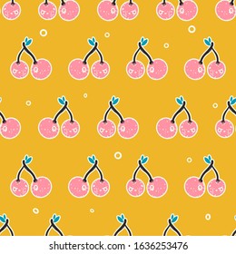 Contemporary hand-drawn botanical seamless pattern in vector
