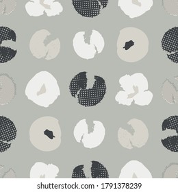 Contemporary hand-drawn floral seamless pattern in vector