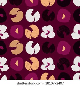 Contemporary hand-drawn floral seamless pattern in vector