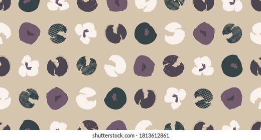 Contemporary hand-drawn floral seamless pattern in vector