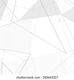 Contemporary hi-tech abstract triangle design layout minimalistic grey line background. Vector illustration