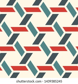 Contemporary honeycomb geometric pattern. Repeated hexagon ornament. Modern mosaic tiles background. Seamless surface abstract design. Geo wallpaper. Digital paper, textile print. Vector illustration