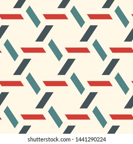 Contemporary honeycomb geometric pattern. Repeated hexagon ornament. Modern mosaic tiles background. Seamless surface abstract design. Geo wallpaper. Digital paper, textile print. Vector illustration