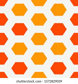 Contemporary honeycomb geometric pattern. Repeated hexagon ornament. Modern mosaic tiles background. Seamless surface abstract design. Geo wallpaper. Digital paper, textile print. Vector illustration