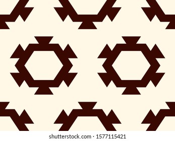 Contemporary honeycomb geometric pattern. Repeated hexagon ornament. Modern mosaic tiles background. Seamless surface abstract design. Geo wallpaper. Digital paper, textile print. Vector illustration