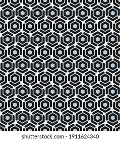 Patrón geométrico actual del peine de miel. Ornamento hexagonal repetido. Fondo de mosaico moderno. Diseño abstracto de superficie impecable. Papel digital, impresión textil. Ilustración del vector