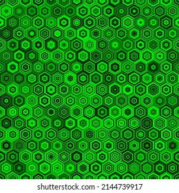 Patrón geométrico actual del peine de miel. Ornamento hexagonal repetido. Fondo de mosaico moderno. Diseño abstracto de superficie verde sin fisuras. Papel digital, impresión textil. Ilustración del vector