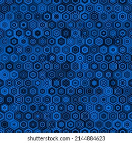 Patrón geométrico actual del peine de miel. Ornamento hexagonal repetido. Fondo de mosaico moderno. Diseño abstracto de superficie azul de Azure. Papel digital, impresión textil. Ilustración del vector