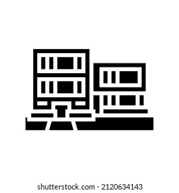 contemporary house glyph icon vector. contemporary house sign. isolated contour symbol black illustration
