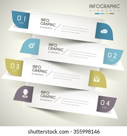 contemporary infographic design with colorful labels elements