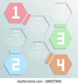 Contemporary infographics design element hexagons