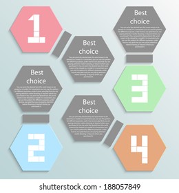 Contemporary infographics design element hexagons