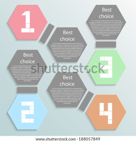 Contemporary infographics design element hexagons