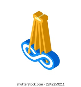 vector de icono isométrico del techo de la lámpara contemporánea. señal contemporánea de techo de lámpara. ilustración de símbolo aislado
