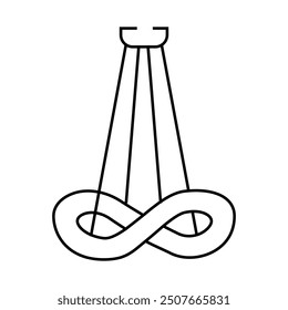 contemporary lamp ceiling line icon vector. contemporary lamp ceiling sign. isolated contour symbol black illustration