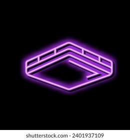 vector de señal de luz de neón de techo de lámpara contemporánea. señal contemporánea de techo de lámpara. ilustración de símbolo aislado