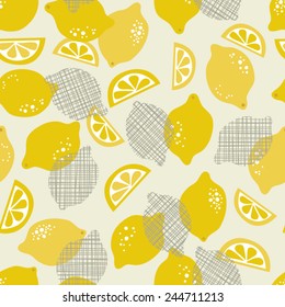 Contemporary Lemon Seamless Wallpaper Tile 