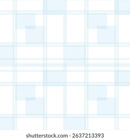 Contemporary Light Blue and White Plaid Grid Pattern for Creative Projects