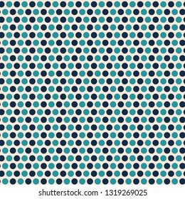 Contemporary light and dark blue polka dot seamless vector pattern. Great for packaging, as coordinate, stationery, giftwrap, textile, home decor, web texture, marketing material