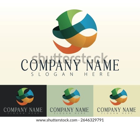 A contemporary logo design showcasing a creative sphere form.