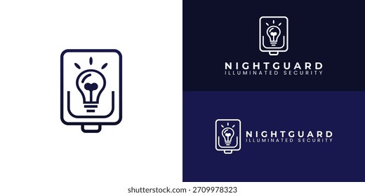 El logotipo contemporáneo presenta un icono de bombilla simple e iluminada en forma de corazón y una carcasa rectangular. Simboliza soluciones brillantes y fáciles de usar para el hogar y la tecnología empresarial.