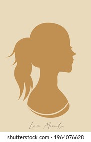 Contemporary love silhouette universal background template