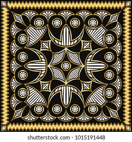 contemporary luxury golden and black pattern